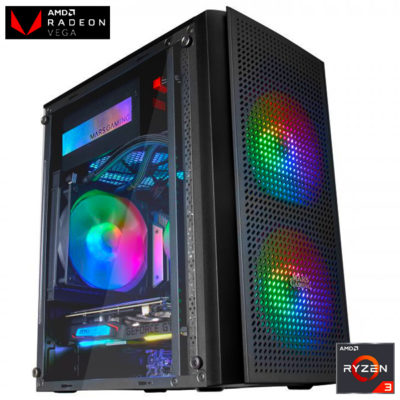 PC GAMER AMD RYZEN 3 4300GE-VEGA 6 – MARS GAMING MC300 BLACK