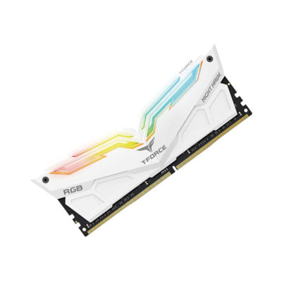 RAM T-FORCE NIGHT HAWK RGB WHITE– 8GBX2 DDR4 3600MHz