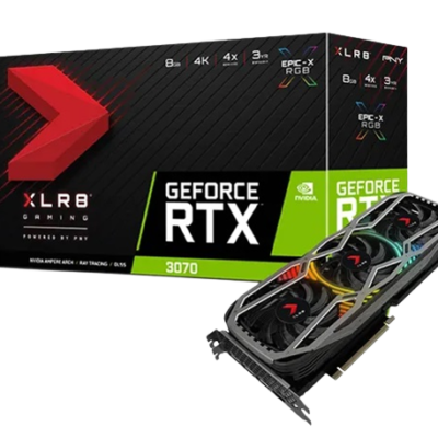 Carte Graphique PNY GeForce RTX™ 3070 8 Go XLR8 Gaming REVEL EPIC-X RGB™ Triple ( LHR )